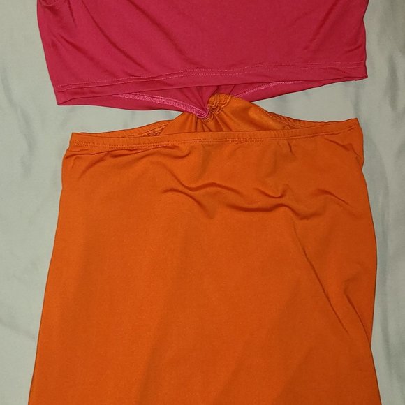 Canary Designs Pink/Orange Cocktail Dress - Picture 2 of 2